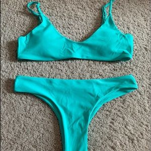 Shein Mint Green Bikini Set